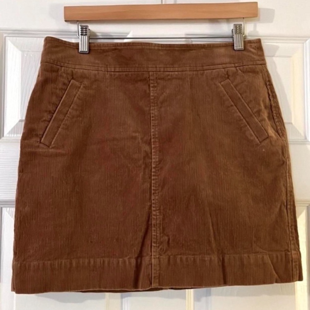 LOFT Brown Corduroy Skirt
